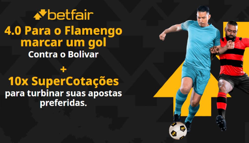 Odds 4.0 Para o Flamengo marcar um gol contra o Bolívar