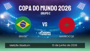 Melhores odds e apostas Brasil x Marrocos