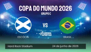 Melhores odds e apostas Brasil x Escocia